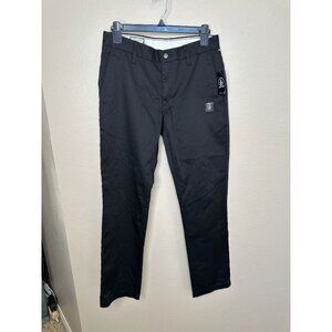 NWT Volcom Mens Corpo Class Pants Black Size 28 Cotton & Polyester Blend